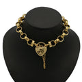 18ct Heavy Yellow Gold Plated  10mm Belcher Chain Bracelet with a Vegas Heart Locket - USA Made