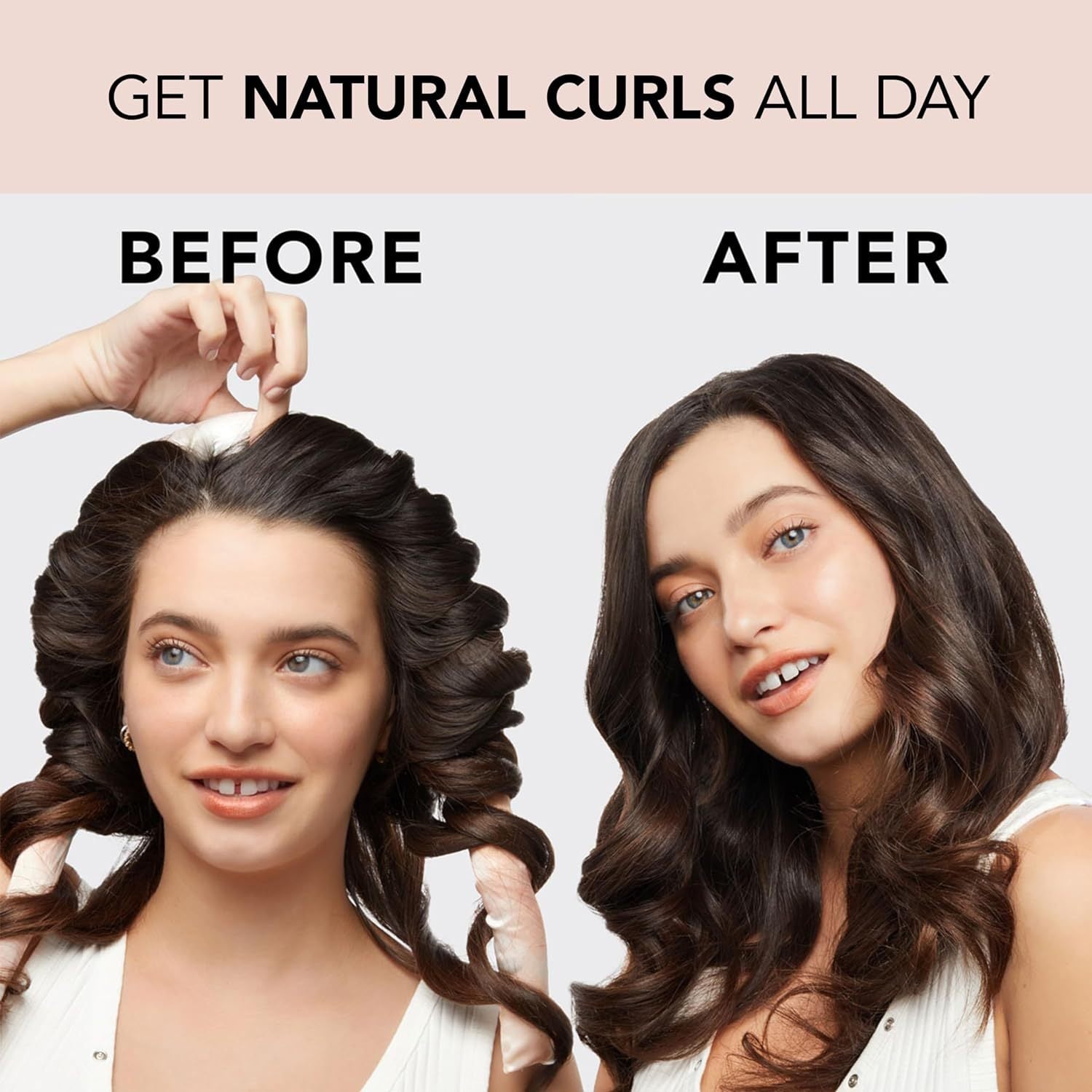 NNEDSZ 2 Pcs Black Satin Heatless Hair Curling Rod Set for Sleep-In Styling | No Heat Damage | Tie-Dye Design-1